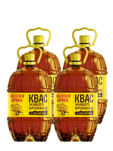 Квас "Желтая Бочка" живого брожения 2.5л